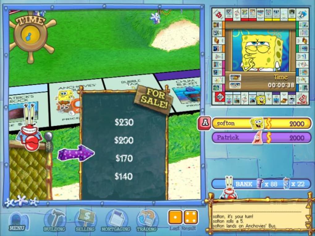 spongebob monopoly pc game full free
