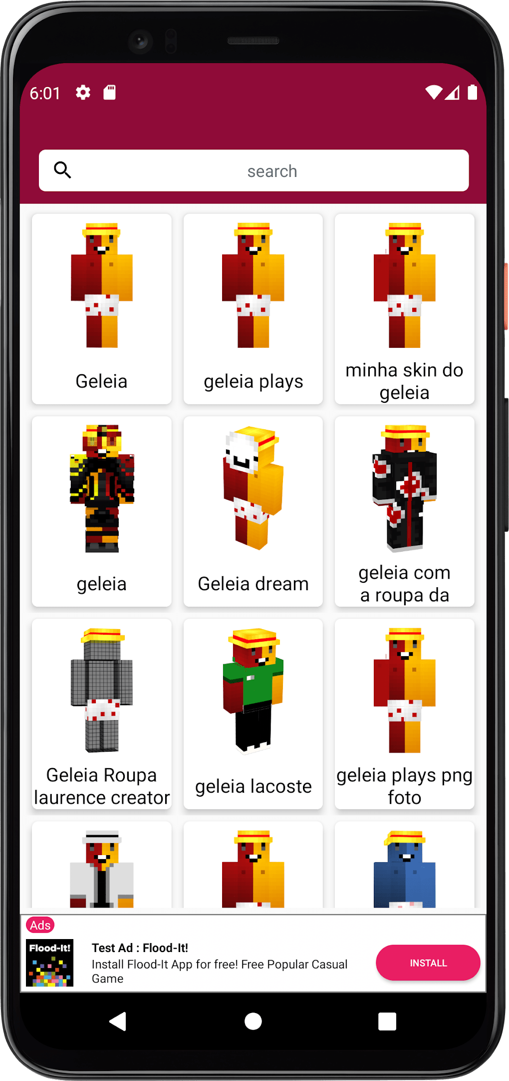 Skin do Geleia para Minecraft for Android - Download