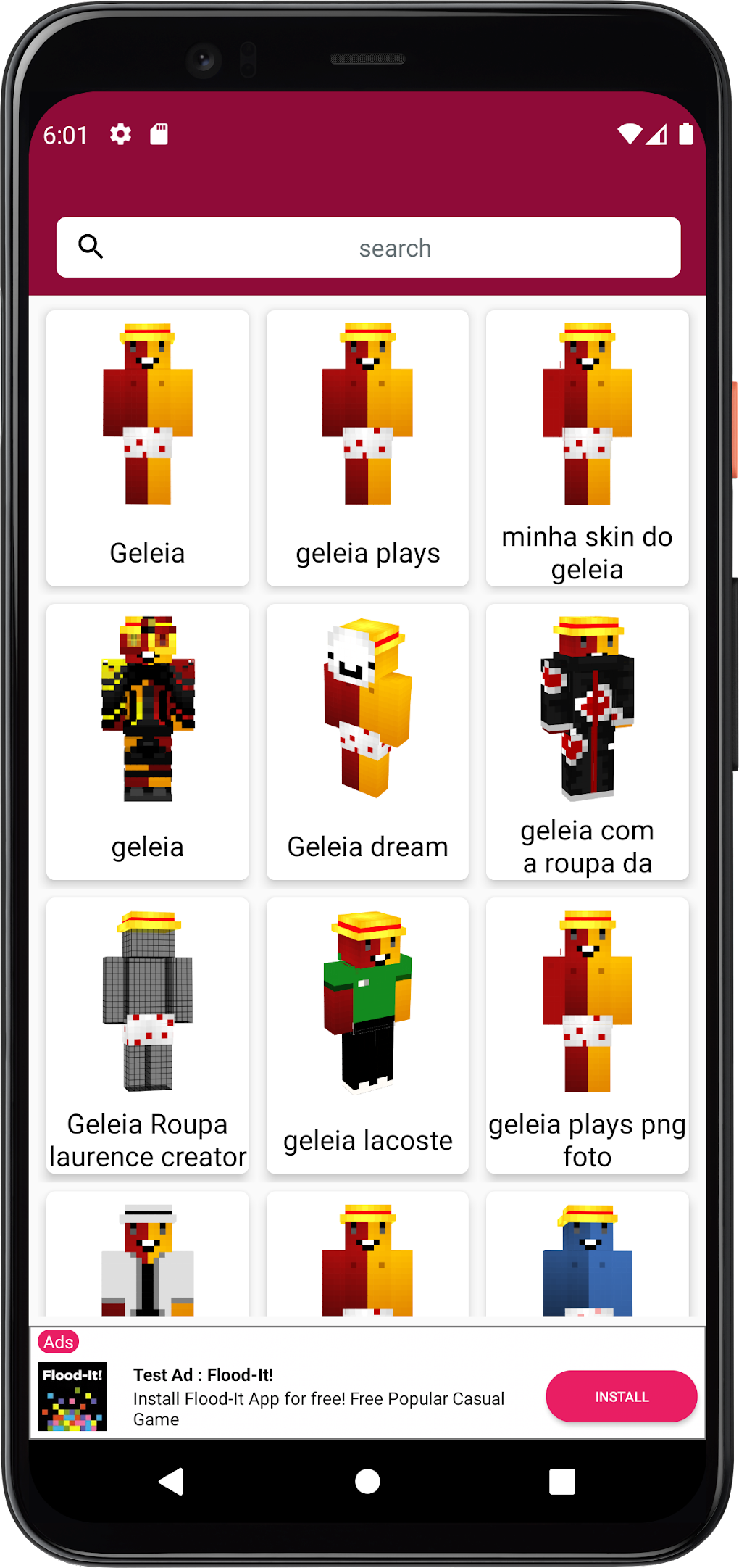 Baixe Skin do Geleia para Minecraft no PC