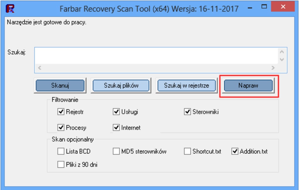 Farbar Recovery Scan Tool x64 Version