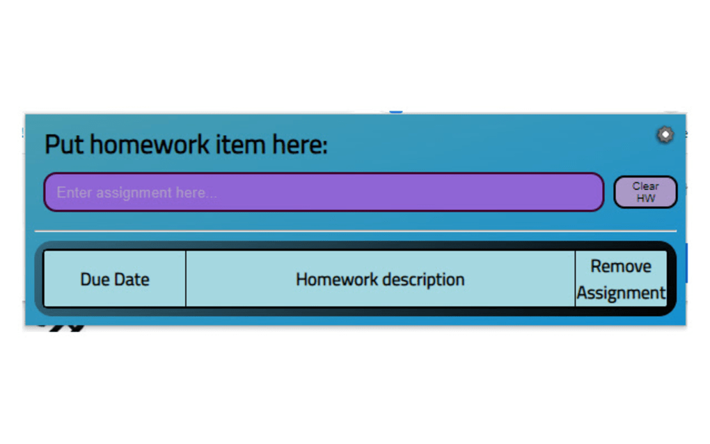homework tracker google chrome extension