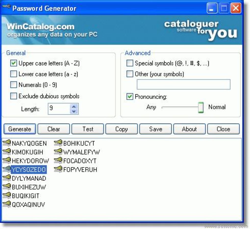 password generator list