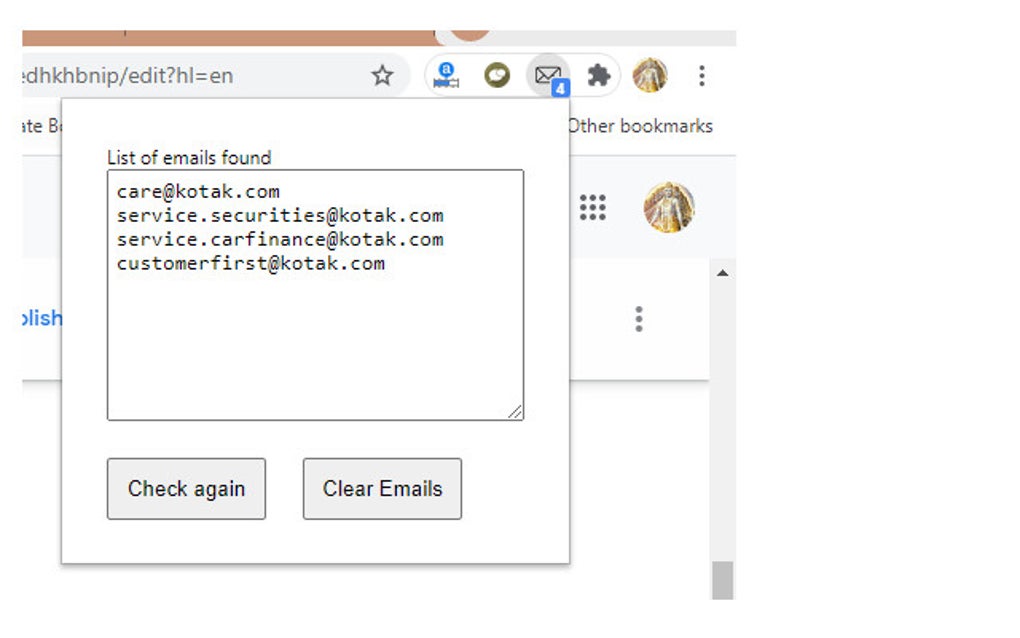Email finder pour Google Chrome - Extension Télécharger