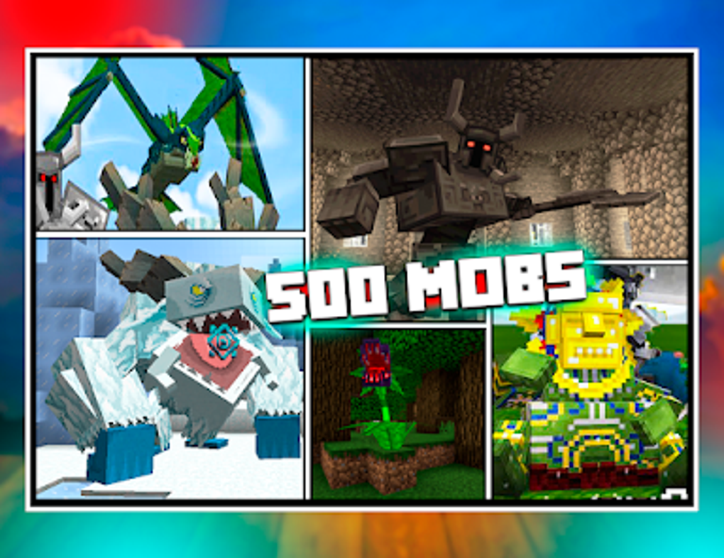 500 Mobs Mods for Minecraft PE для Android — Скачать