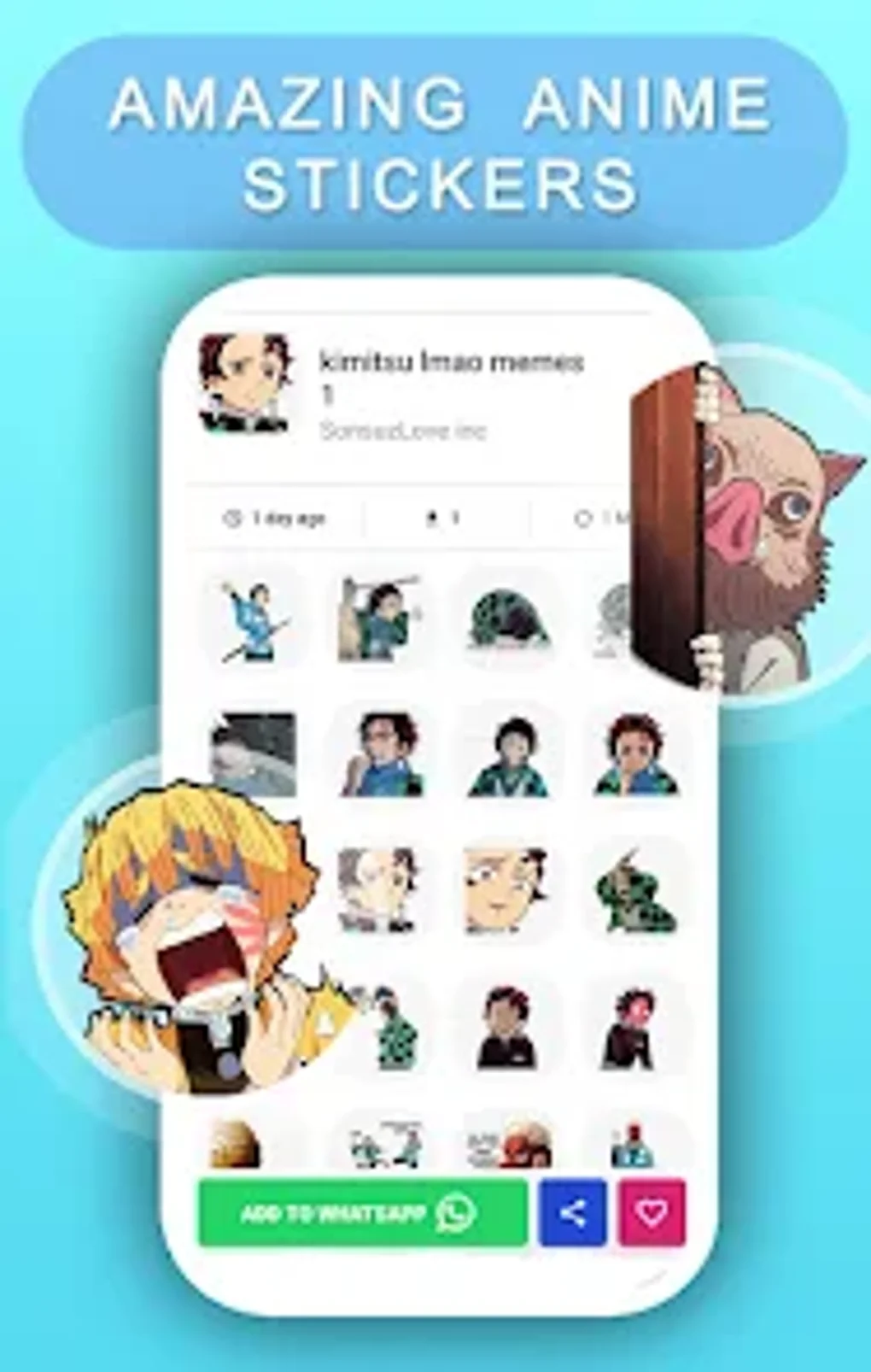 Anime Stickers For WhatsApp для Android — Скачать