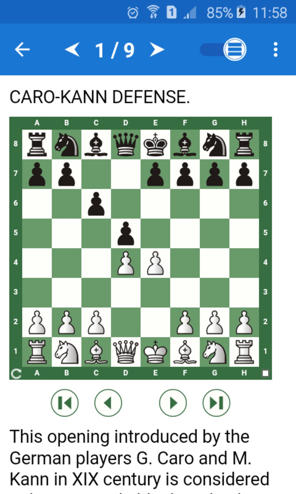Caro-Kann ajedrez - Caro-Kann ajedrez social y educativo