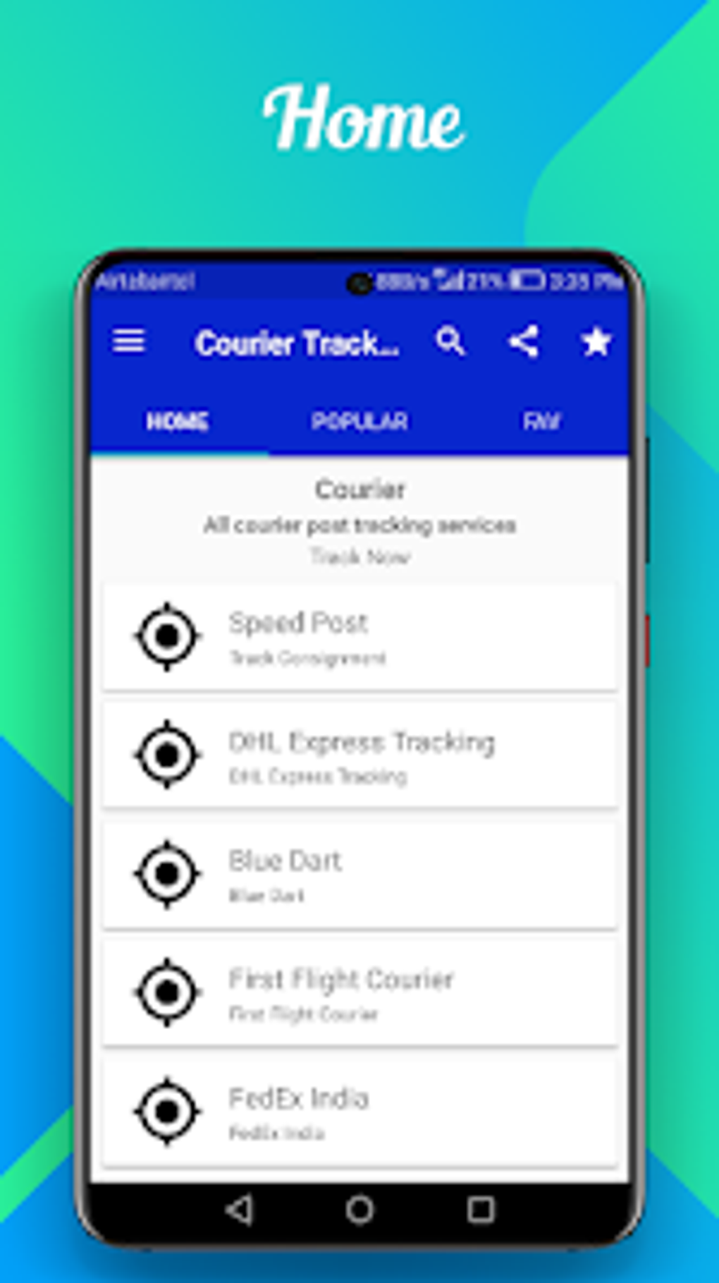 Courier Tracker: Post Tracking for Android - Download