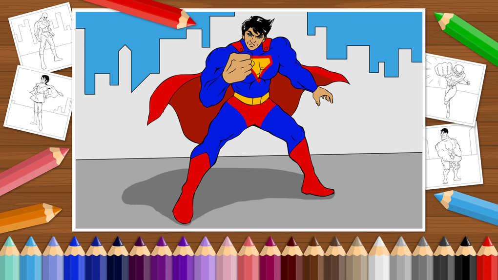 Superheroes - Coloring Book for Little Boys and Kids - Free Game for iPhone - Download