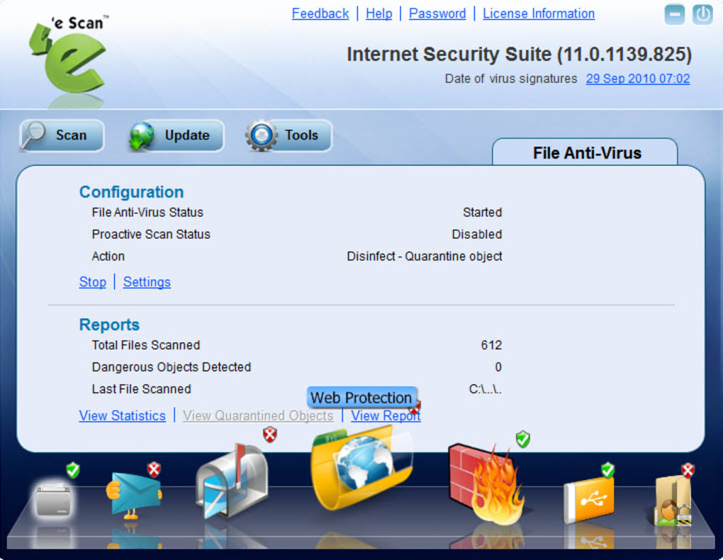 escan internet security offline update