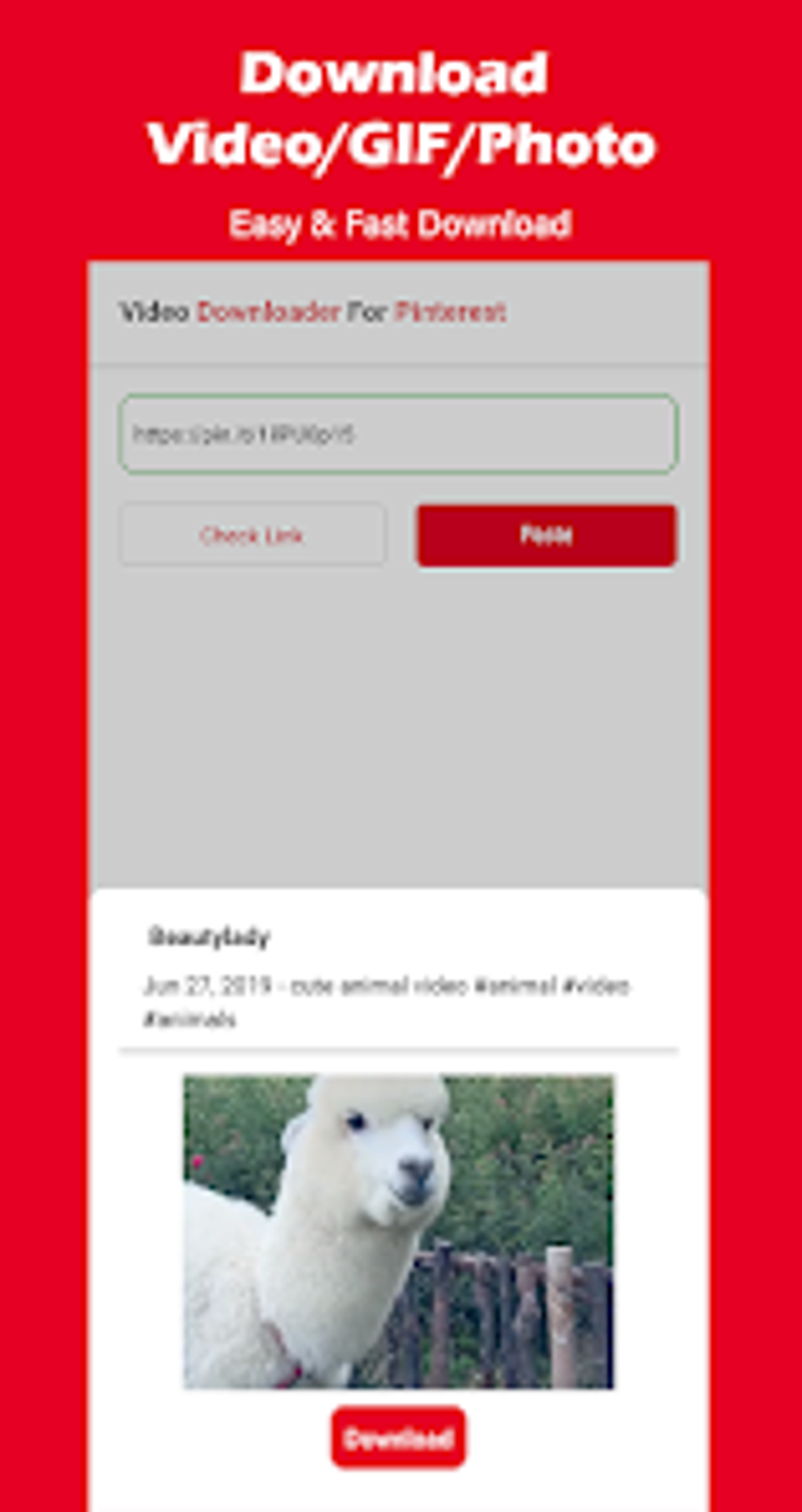Video downloader for pinterest para android descargar