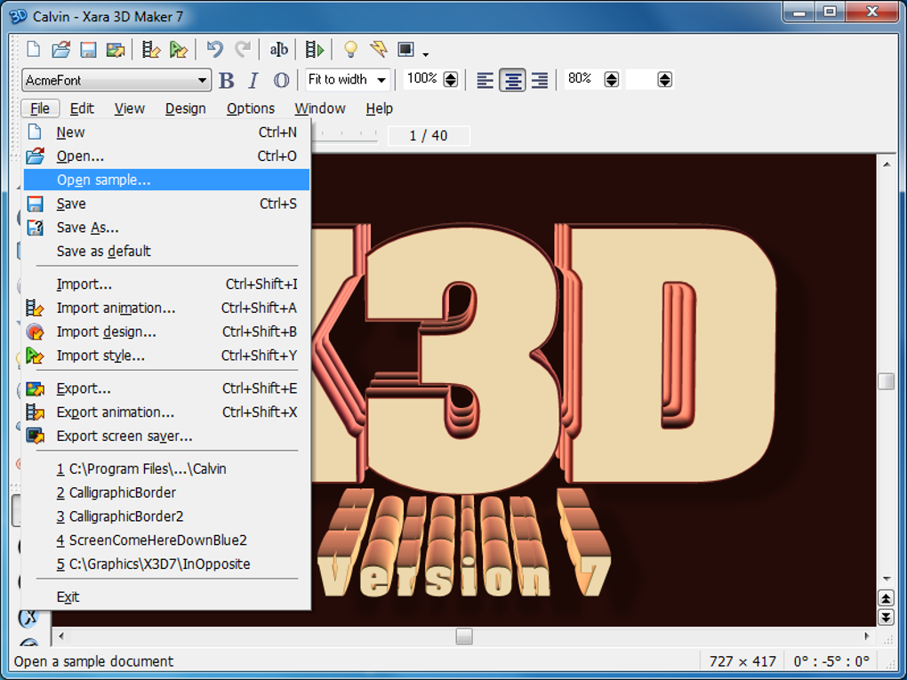 unlock code xara 3d