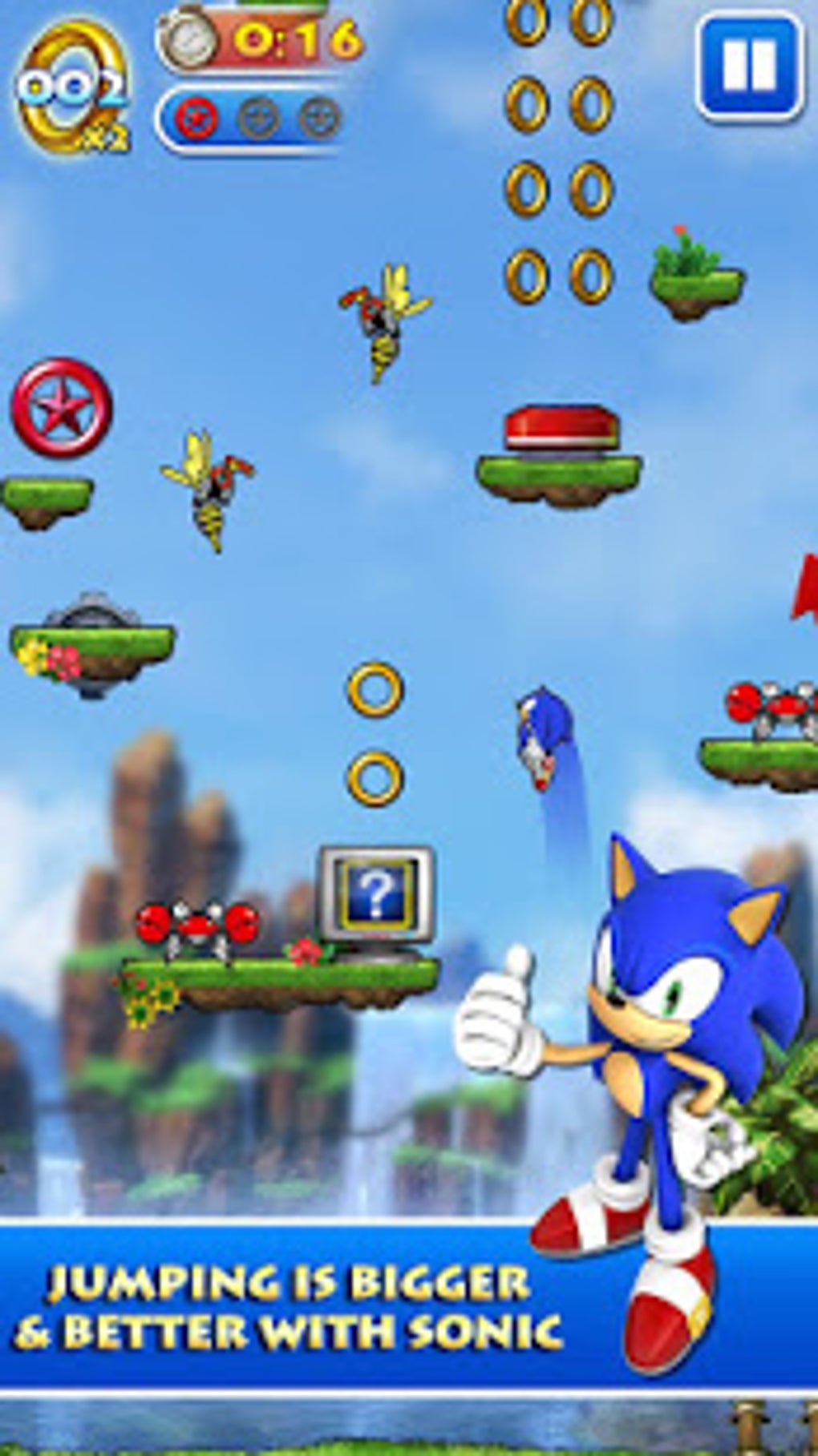 Sonic Jump Pro для Android — Скачать