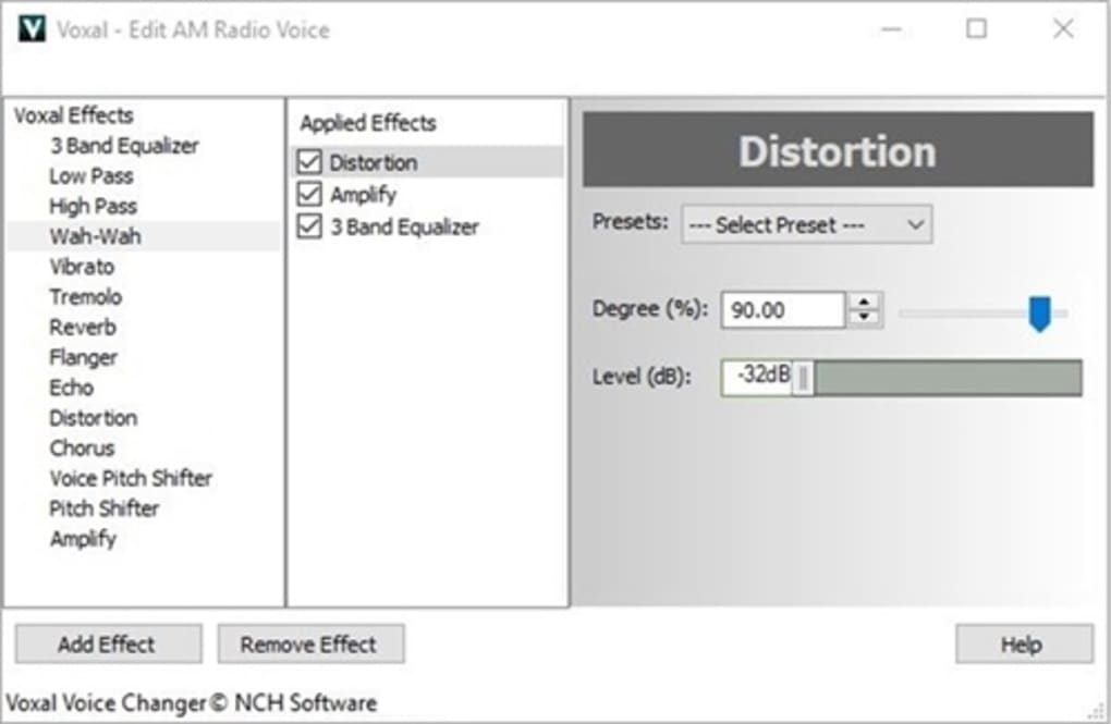 voxal voice changer no effects not working