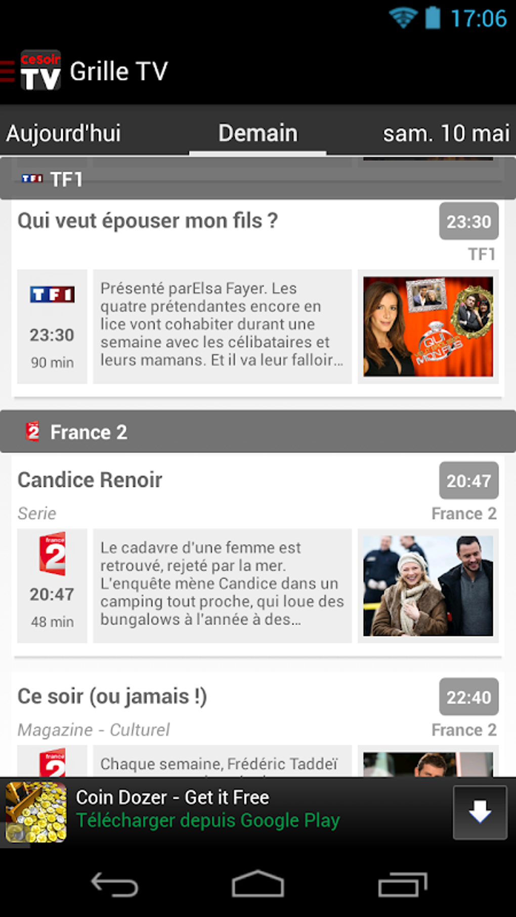 CeSoirTV Programme TV TNT Para Android Descargar