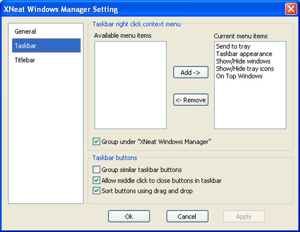 xneat windows manager