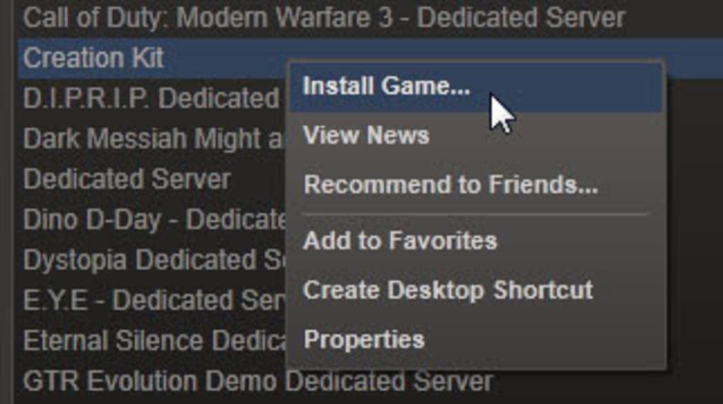 how to install skyrim creation kit steam