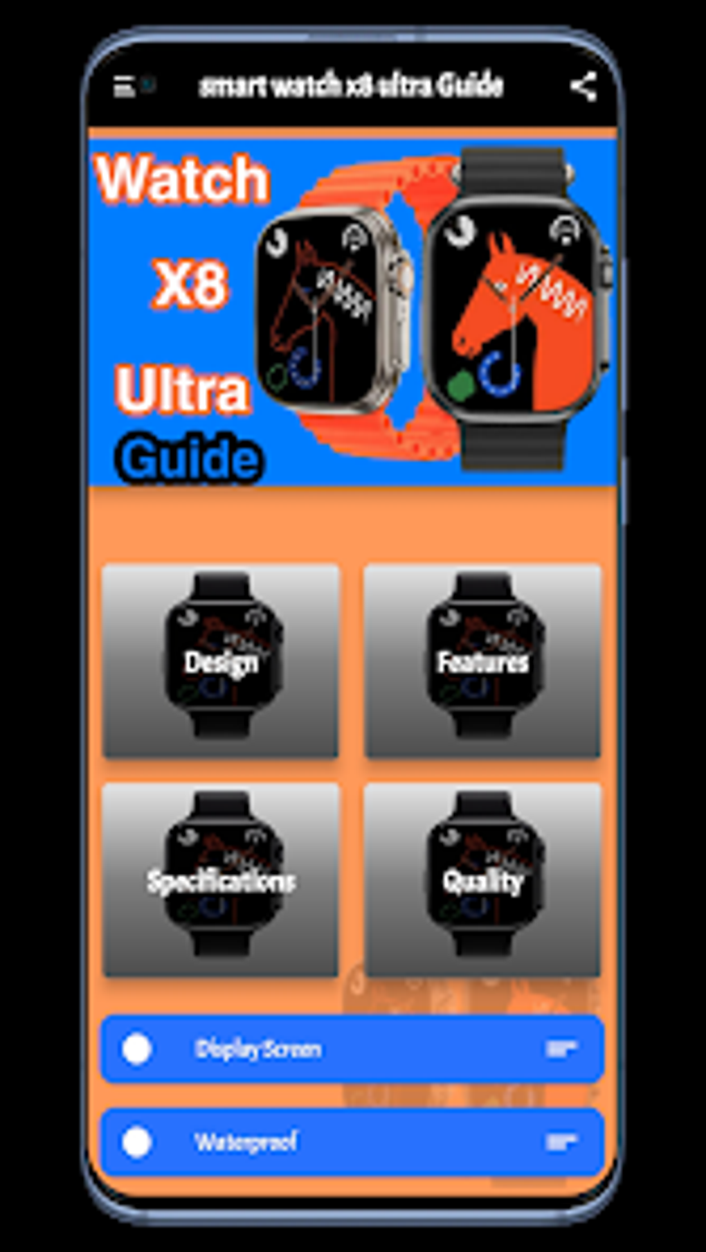 X8 Ultra Smart Watch Guide для Android — Скачать