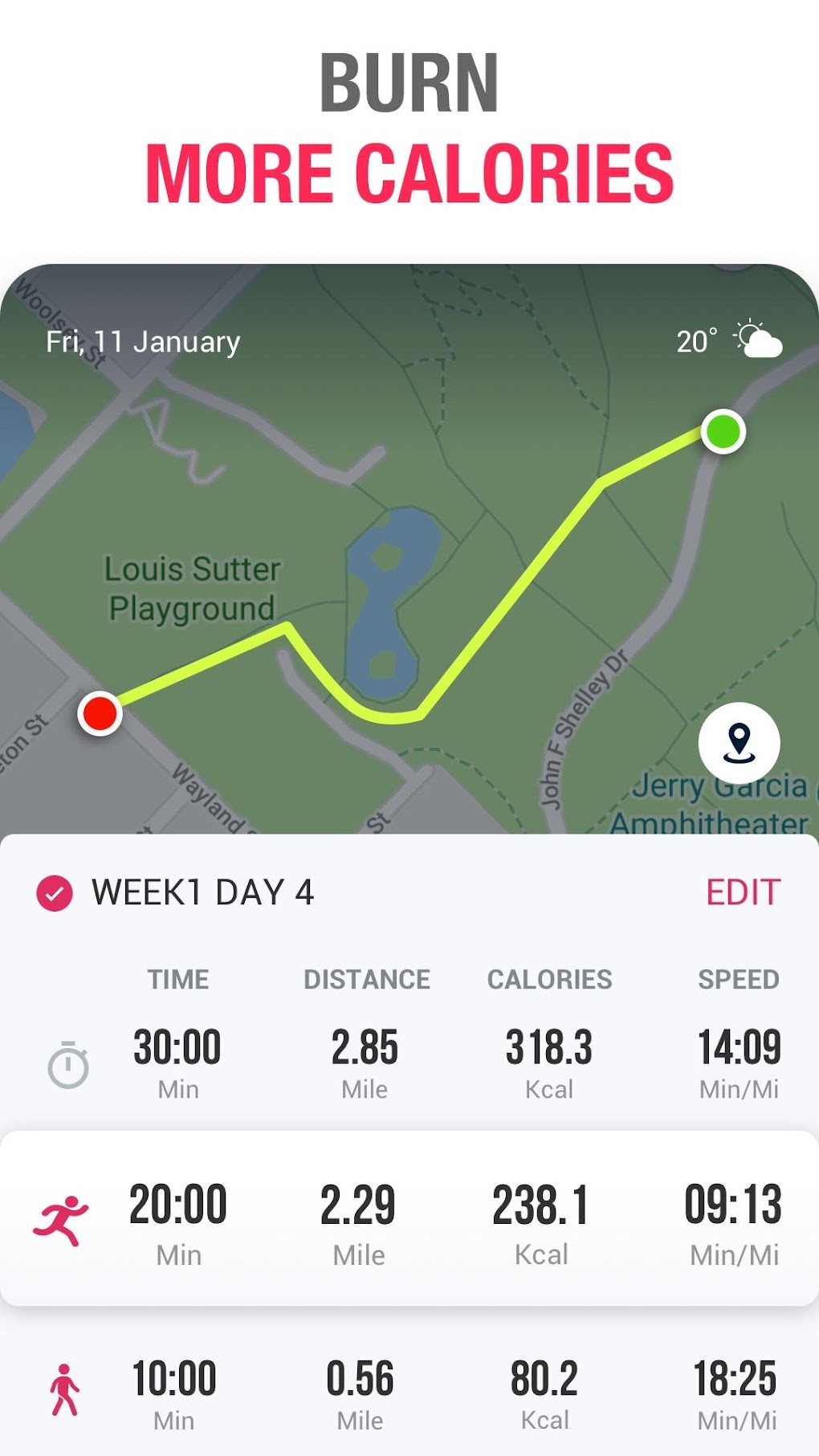 Running To Lose Weight Running App Map Runner Screenshot 