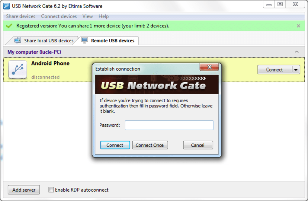 whats usb redirector client