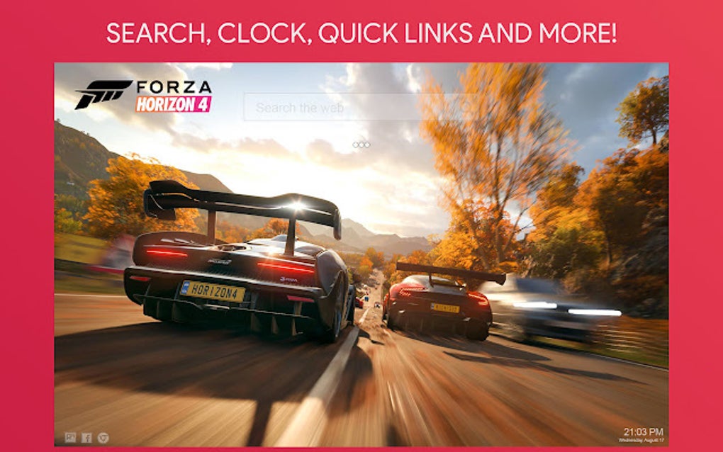 Forza Horizon 4 Wallpaper Hd Custom New Tab For Google Chrome - 拡張機能 無料 