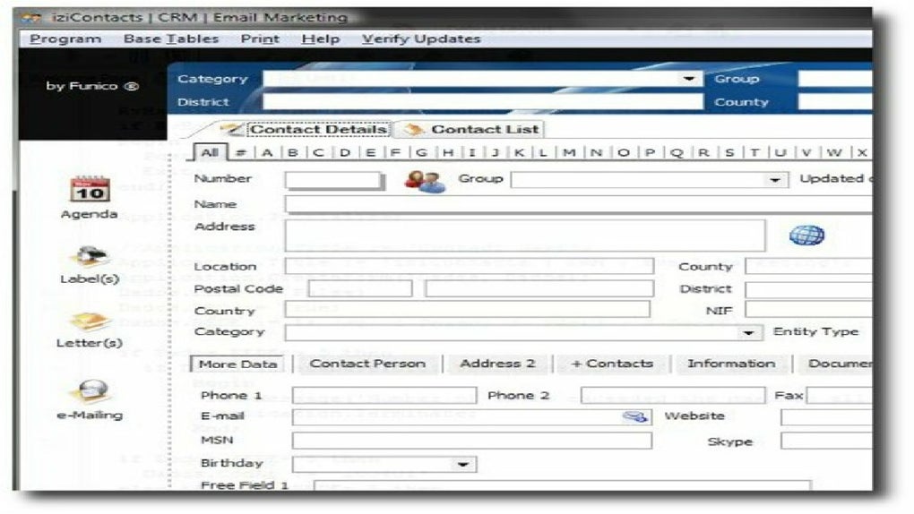 iziContacts CRM Contact Management Software Download