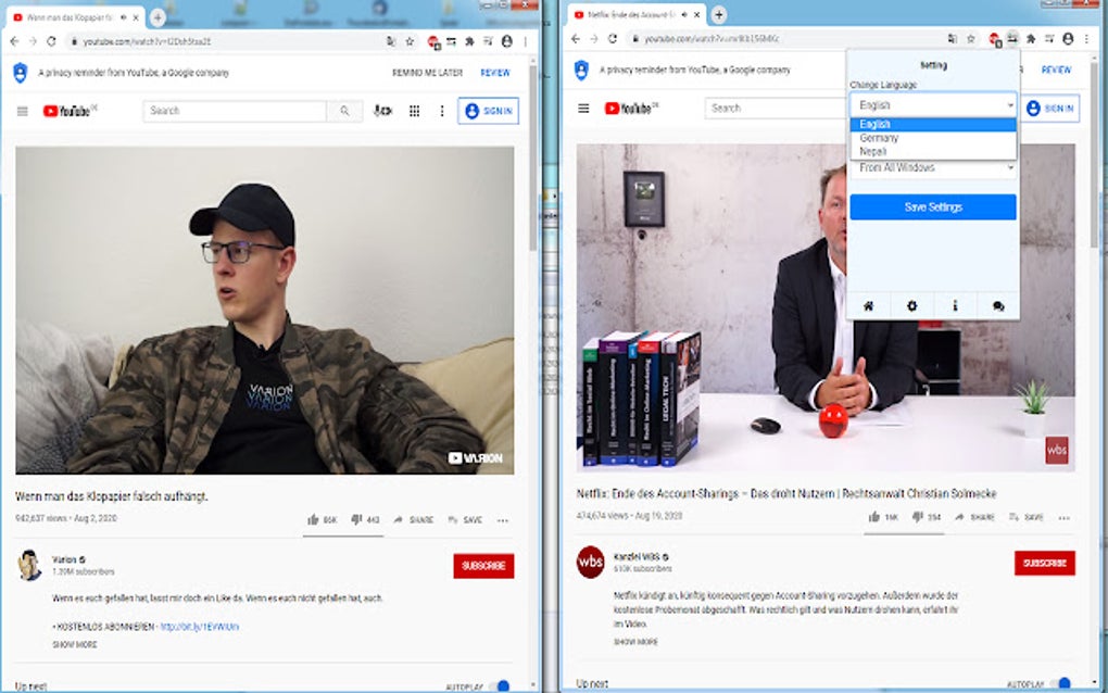 Dual Listener for Google Chrome - Extension Download