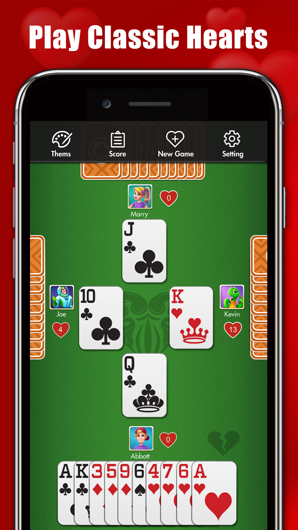 Hearts : Classic Card Games для iPhone — Скачать