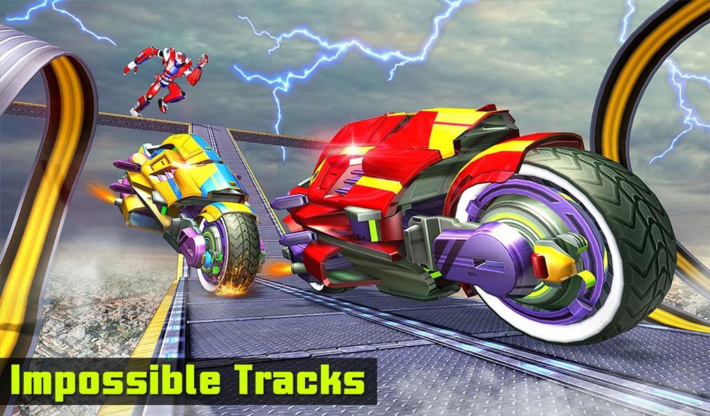 Impossible Bike Parking Tracks Robot Transform 3D APK for Android