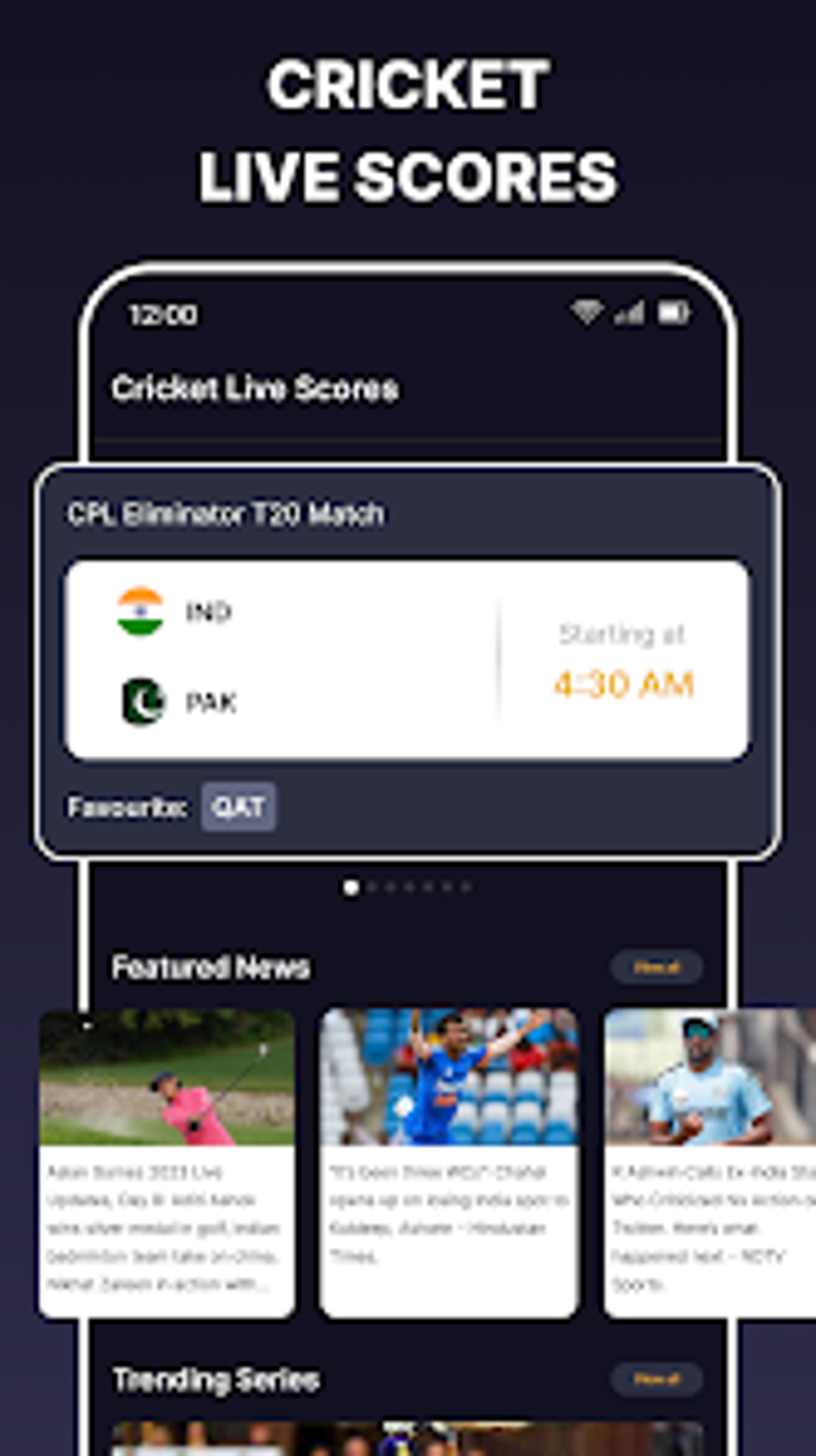 Live Cricket Score for WC 2023 para Android Descargar