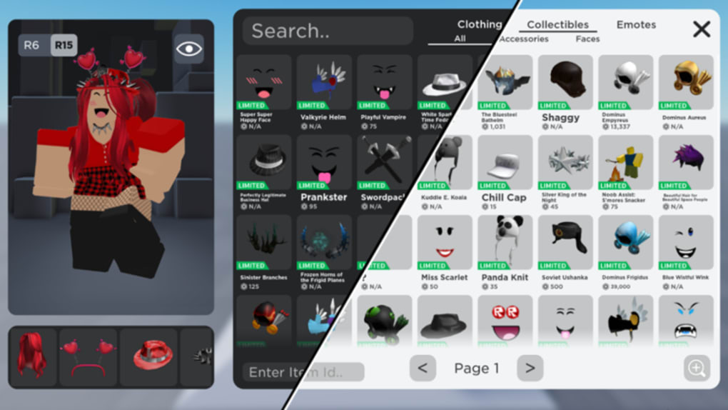 Catalog Avatar Creator miễn phí của Roblox là công cụ hoàn hảo để tạo nên một cách tham gia ảo đầy thu hút và độc đáo. Với các cập nhật mới nhất vào năm 2024, bạn có thể tạo ra nhân vật của mình theo phong cách và thể hiện cá tính của riêng bạn thông qua avatar.