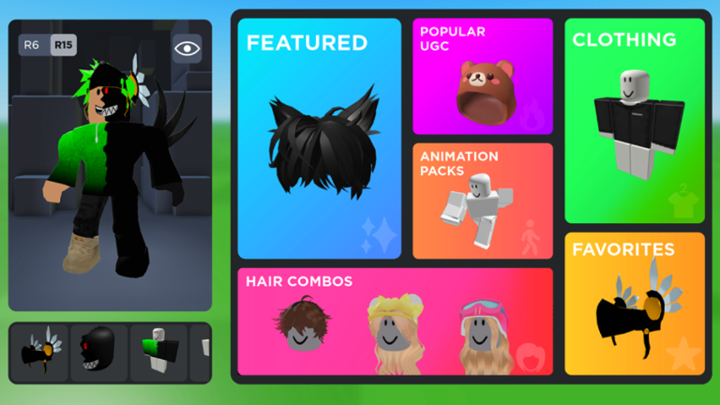 Tải Avatar Roblox miễn phí: Hãy tải Avatar Roblox miễn phí để trở thành một phần của cộng đồng game thủ tuyệt vời nhất! Với nhiều lựa chọn cho nhân vật của bạn, bạn có thể tìm thấy những bộ đồ yêu thích của mình và tạo ra kinh nghiệm chơi game độc đáo. Tải xuống ngay và trở thành một phần của Roblox gia đình.