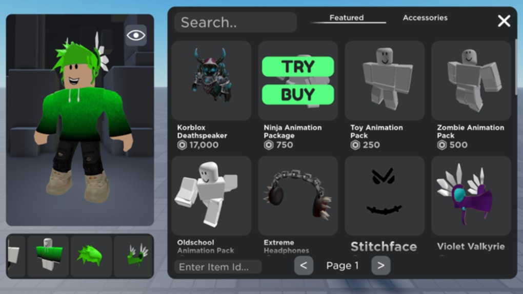 Máy tạo avatar từ catalogue của Roblox được cập nhật và tải về miễn phí cho tất cả người chơi. Hãy tạo ra nhân vật của mình với nhiều lựa chọn tùy chỉnh đa dạng và phong phú.
