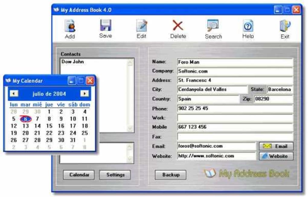 free address book software download windows 7