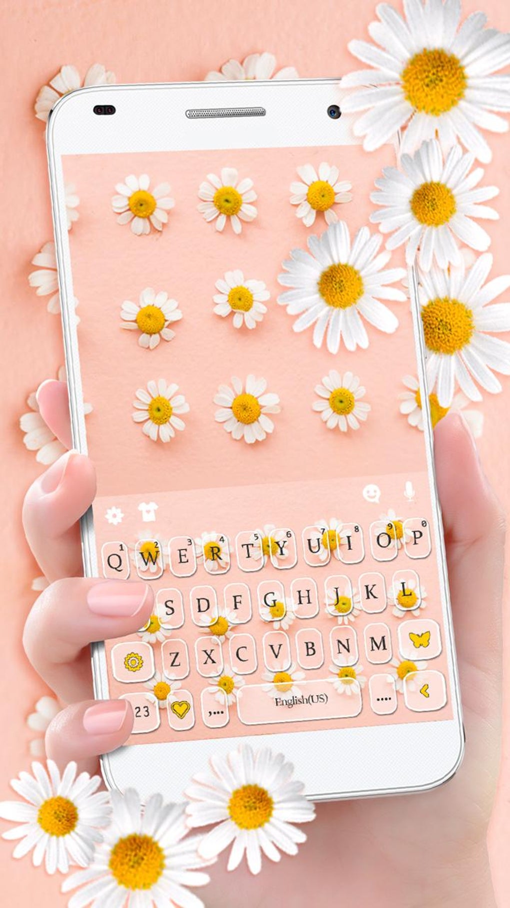 Lovely Daisy Keyboard Theme APK для Android — Скачать