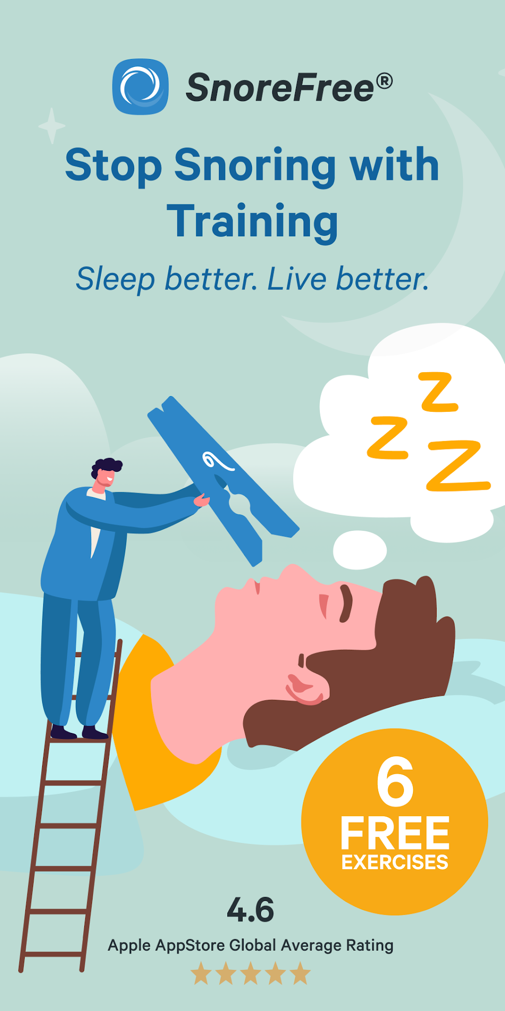 Snore Free : Stop Snoring Gym для Android — Скачать