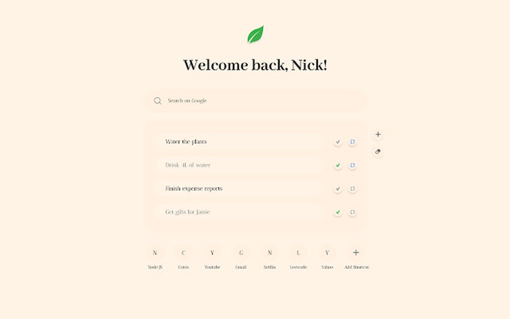 Better - A Minimalist Homepage for Google Chrome - Extension Download