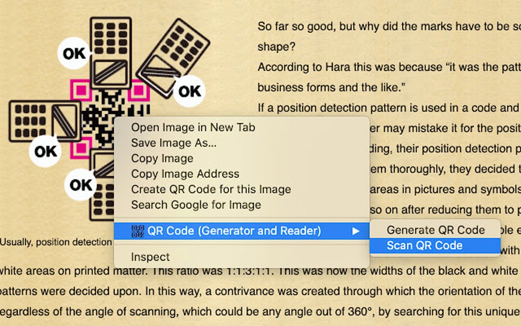 QR Code (Generator and Reader) para Google Chrome - Extensión Descargar