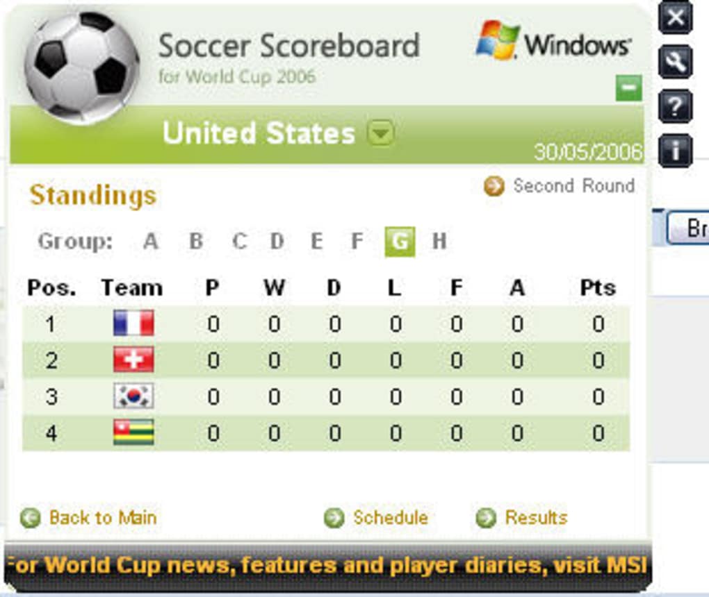 Microsoft Soccer Scoreboard untuk Windows - Unduh