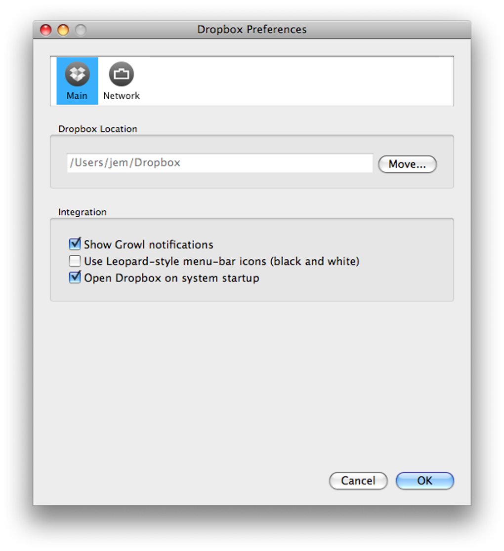 dropbox integration for mac