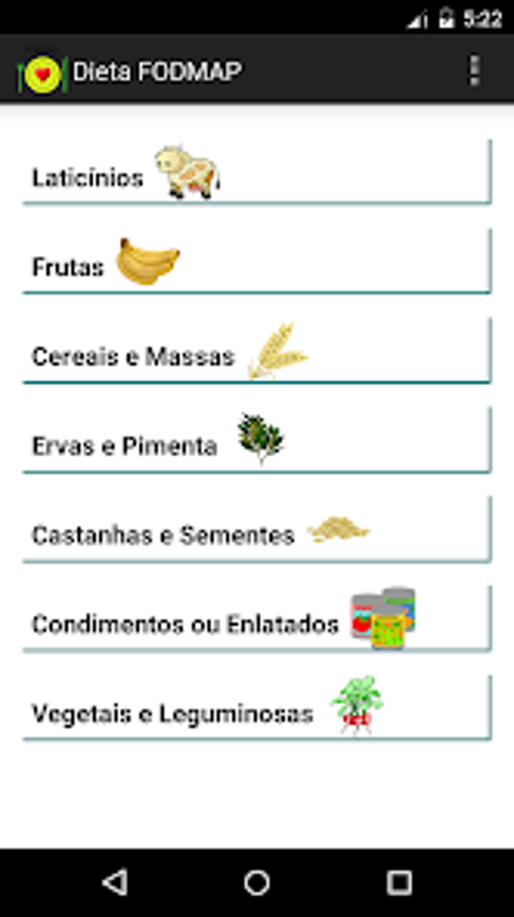 Dieta FODMAP для Android — Скачать