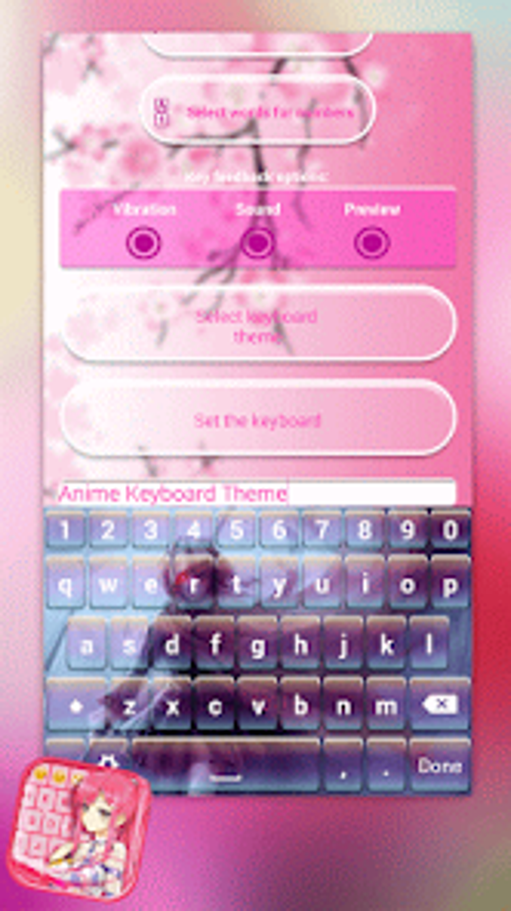 Anime Keyboard Theme для Android — Скачать