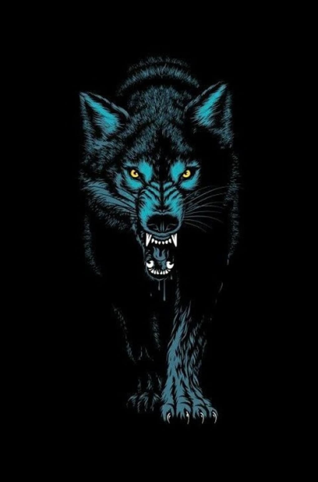 Free Scary Black Wolf Wallpaper  EPS Illustrator JPG PNG SVG   Templatenet