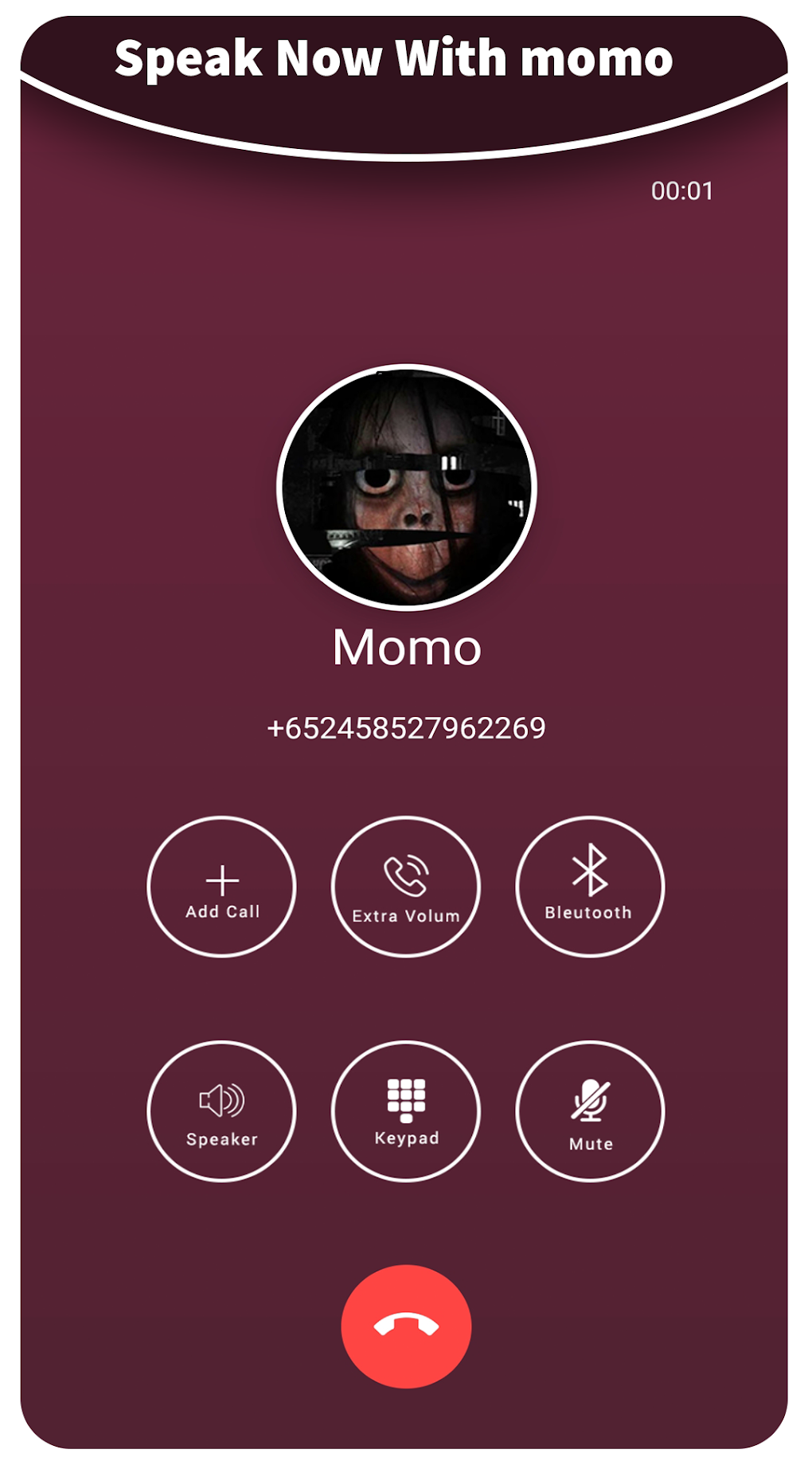 fake live chat and call Scary from momo-prank для Android — Скачать