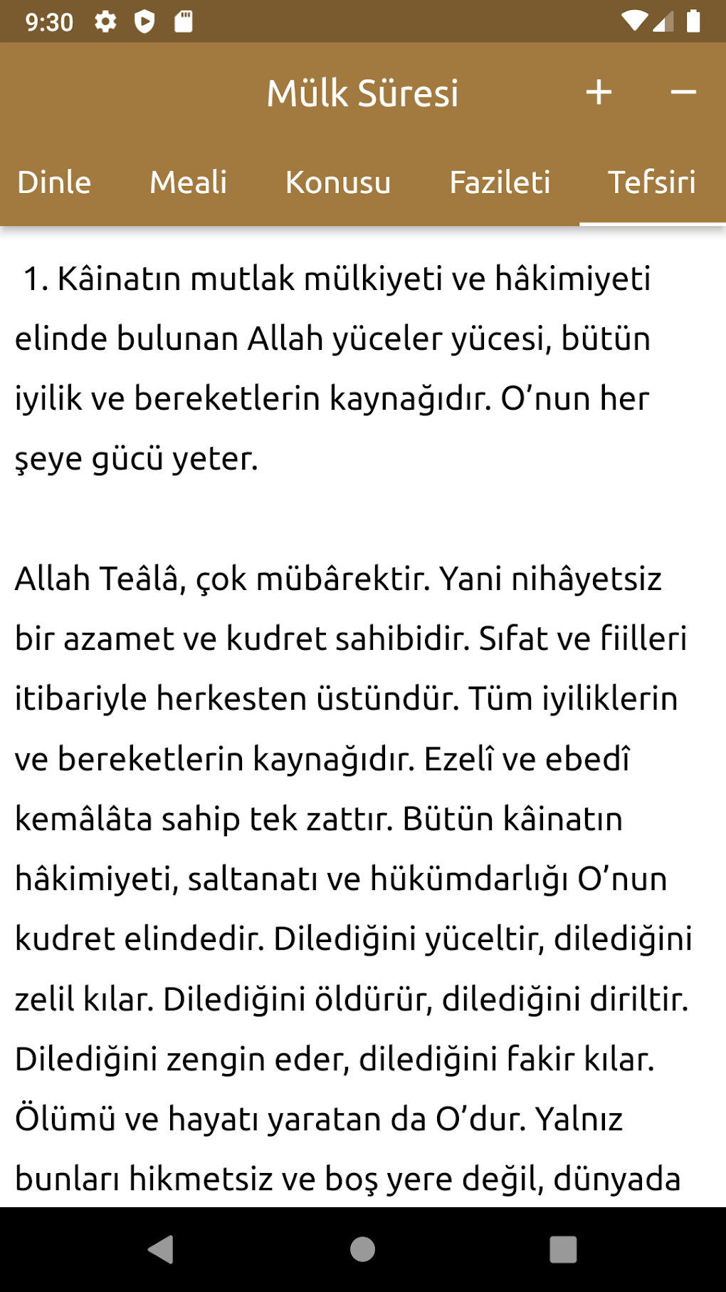 Tebareke suresi ezberle