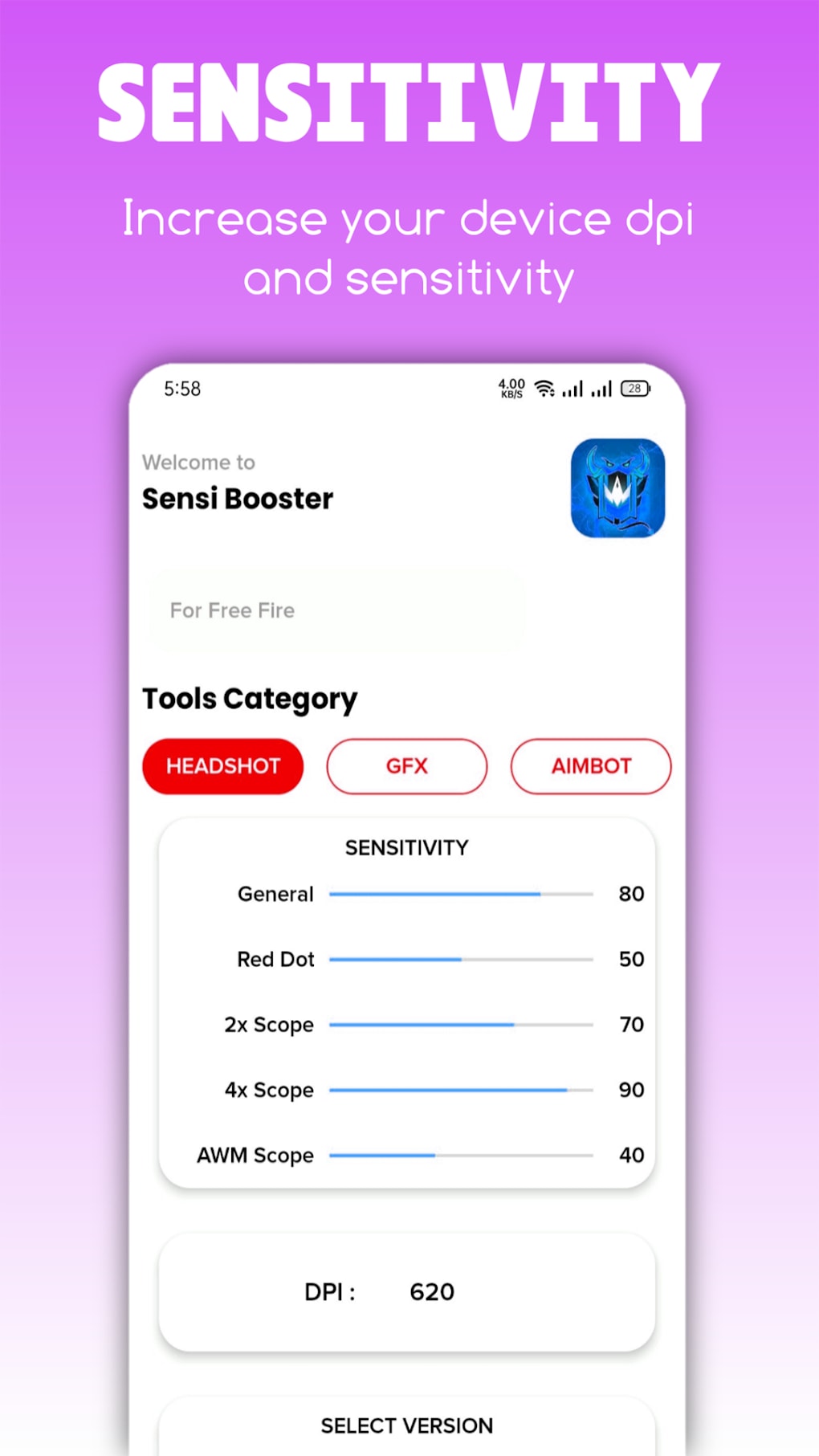 Regedit FFH4X sensi on the App Store