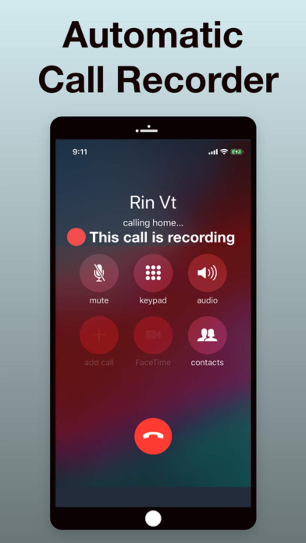 incoming call recording in iphone