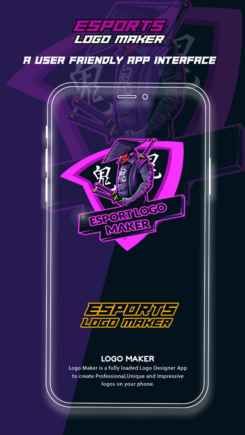 APLICATIVO para CRIAR LOGOTIPO GAMER - TIME DE E-SPORTS no CELULAR ANDROID  