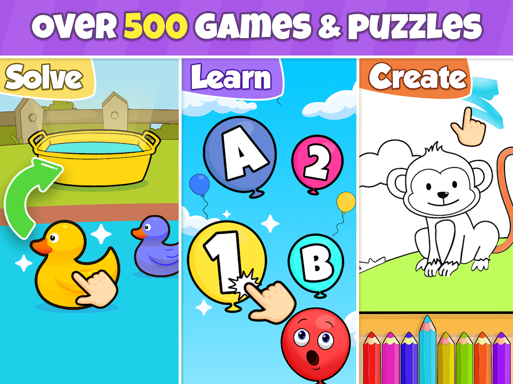 Puzzles e Jogos para Crianças - Aprendizagem pré-escolar