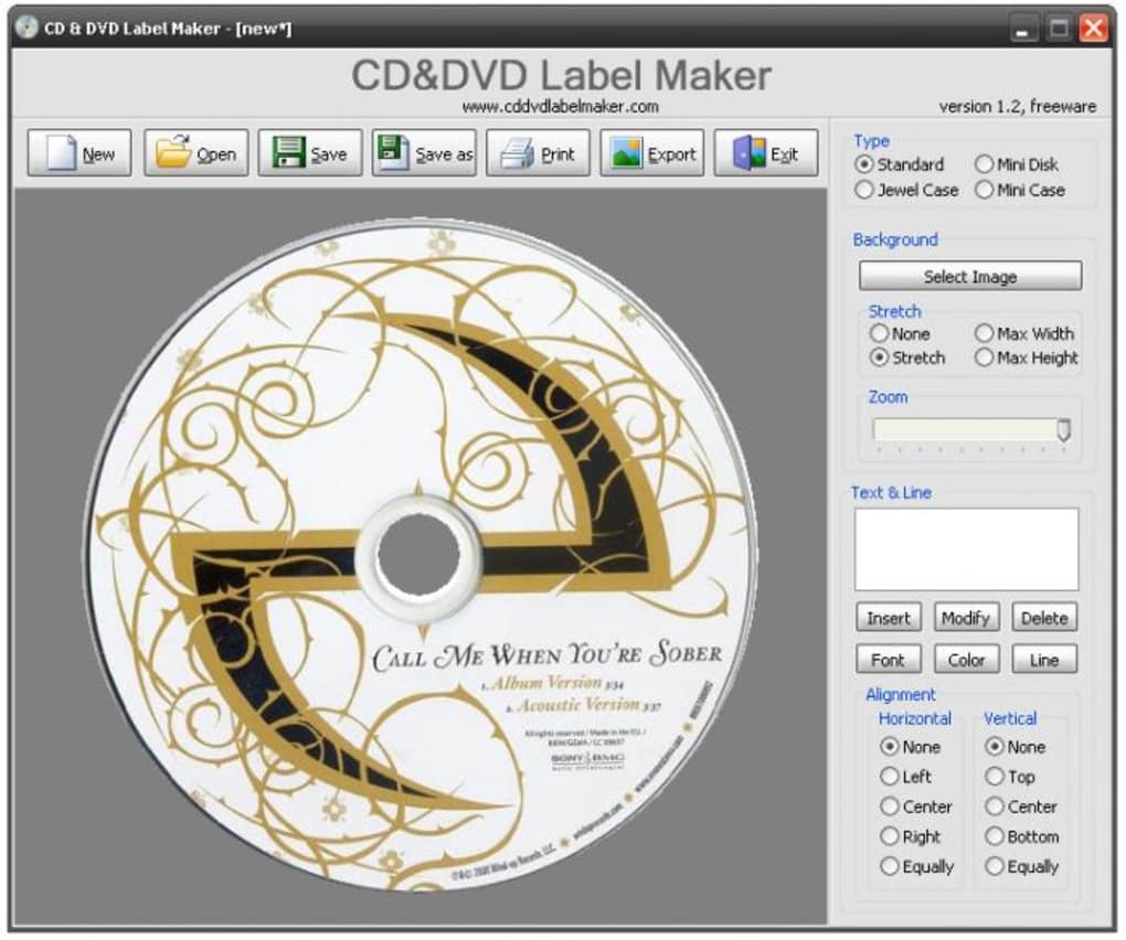 realeza pastel Factor malo CD&DVD Label Maker - Descargar