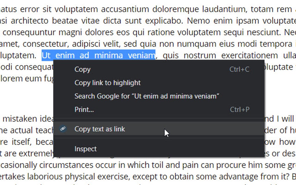 Copy Text as Link for Google Chrome - Extension Download